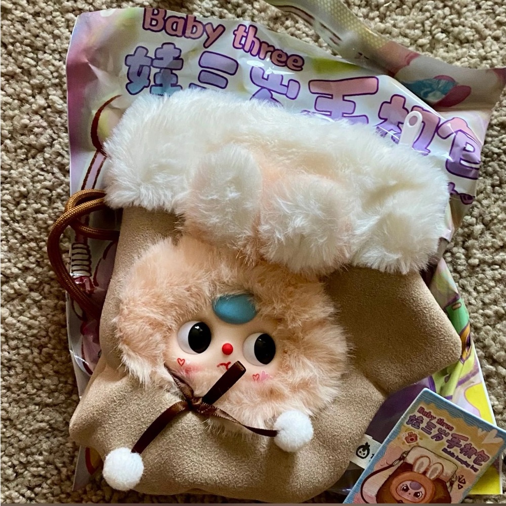 Confirmed Baby Three Phone Bag Plush  brown